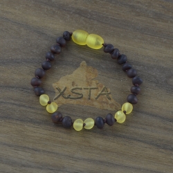 Amber teething bracelet cherry yellow beads